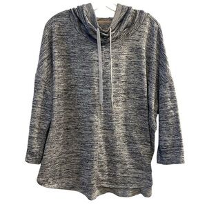 Calvin Klein Women's Plus 1X Gray Full Zip Performance Hoodie Long Sleeve Casual